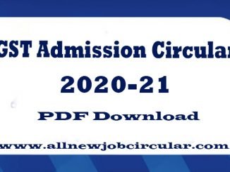 gst admission circular 2020-21