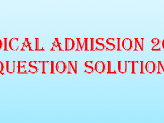 medical admission question solution