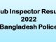 Sub Inspector Result 2022 - www.police.gov.bd result