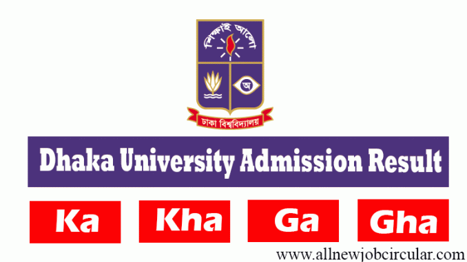 Dhaka University Admission Result Ga Unit 2022