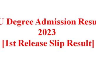 NU Degree Admission Result 2023 [Degree 1st Release Slip Result]