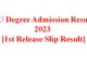 NU Degree Admission Result 2023 [Degree 1st Release Slip Result]