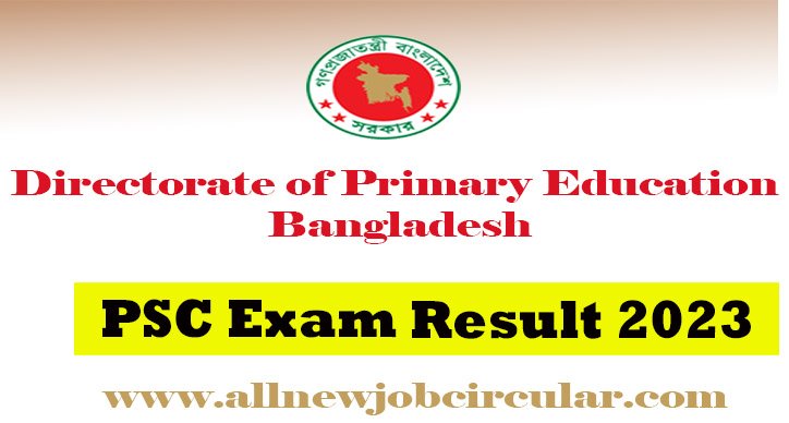 PSC Result 2023 Marksheet : Class 5 Exam Result