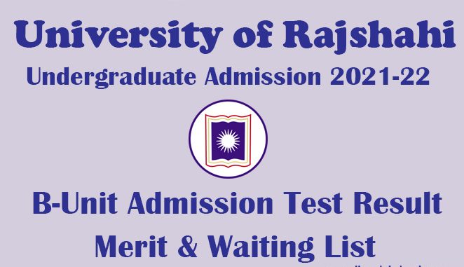 Rajshahi University B Unit Admission Result 2022