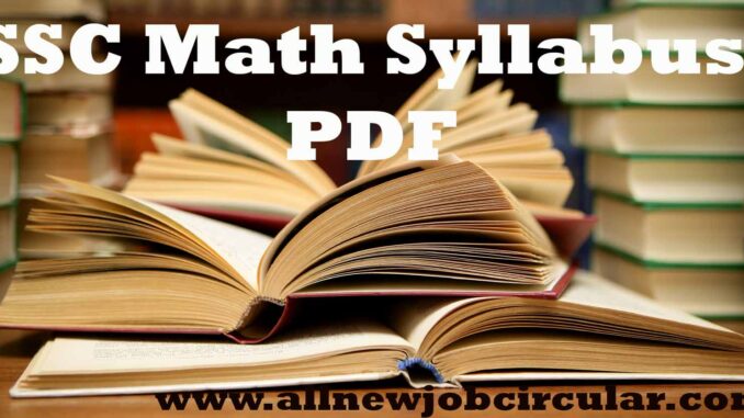 SSC Math Short Syllabus 2023