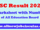 SSC Result 2022 Marksheet With Subject Wise Marks & Number