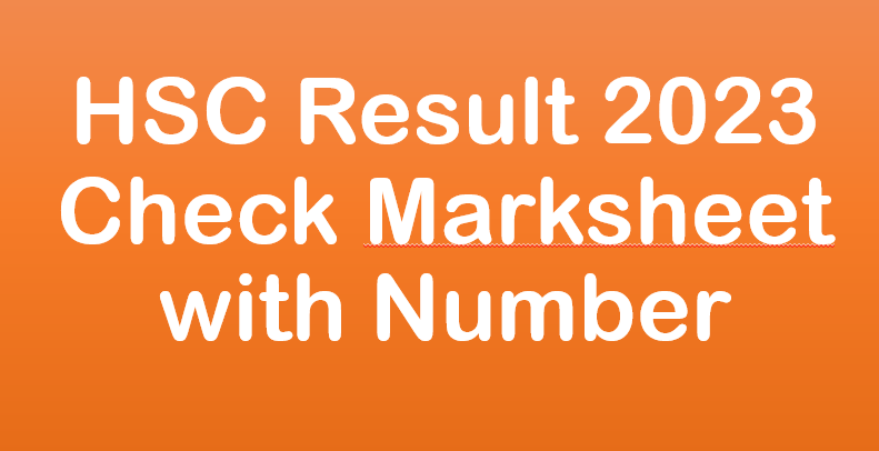 hsc result 2023 marksheet with number