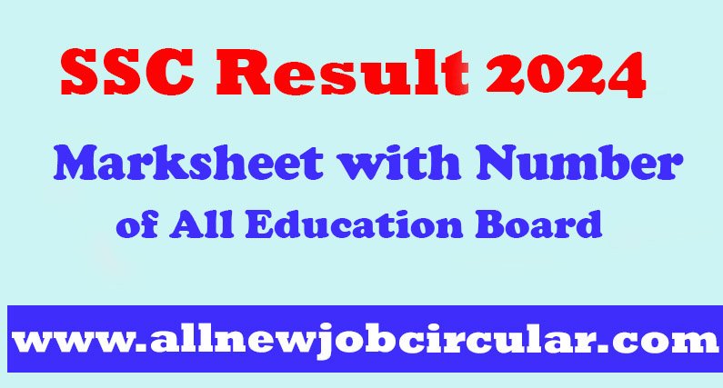 SSC 2024 Result Marksheet with Number